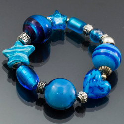 Bracciale mosaico azzurro