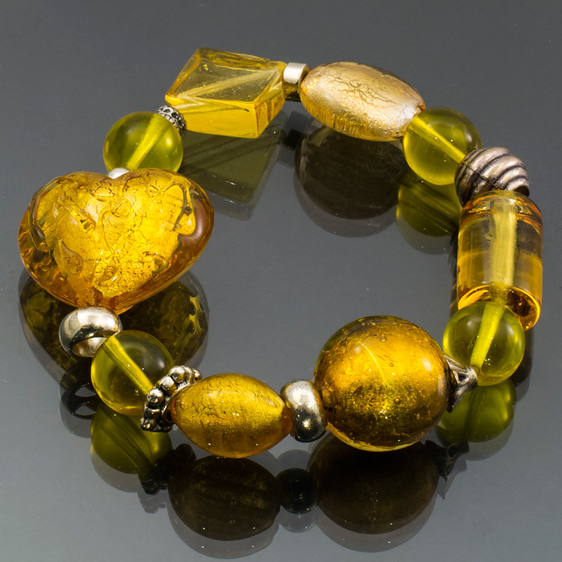 Bracciale mosaico giallo