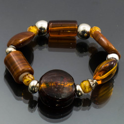 Bracciale mosaico marrone