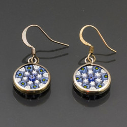 Orecchini argento blu